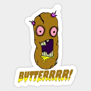 Zombie Potato Butter Scream Sticker